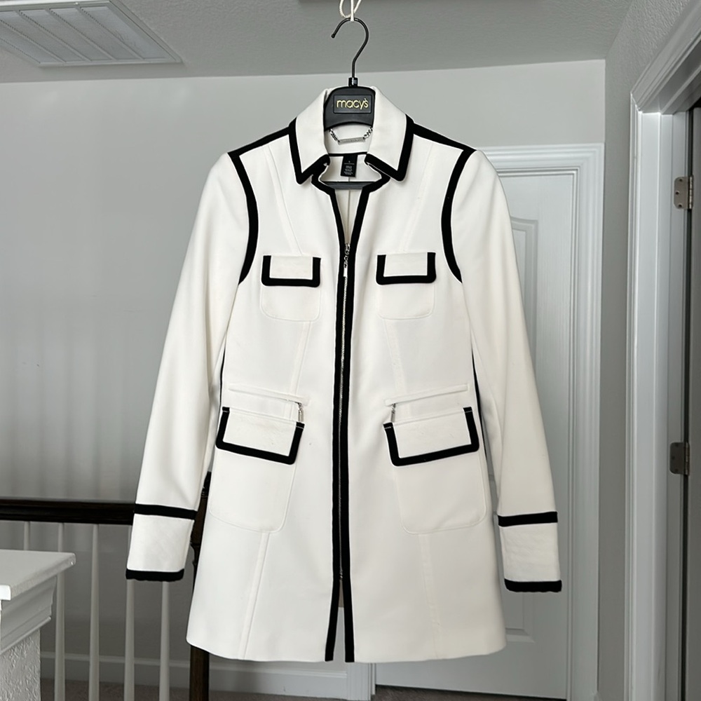 White House Black Market Elegant Black and White Blazer